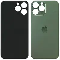 Задняя крышка для iPhone 13 Pro Max, зеленая для замены без разборки корпуса (большой вырез под стекло камеры)
