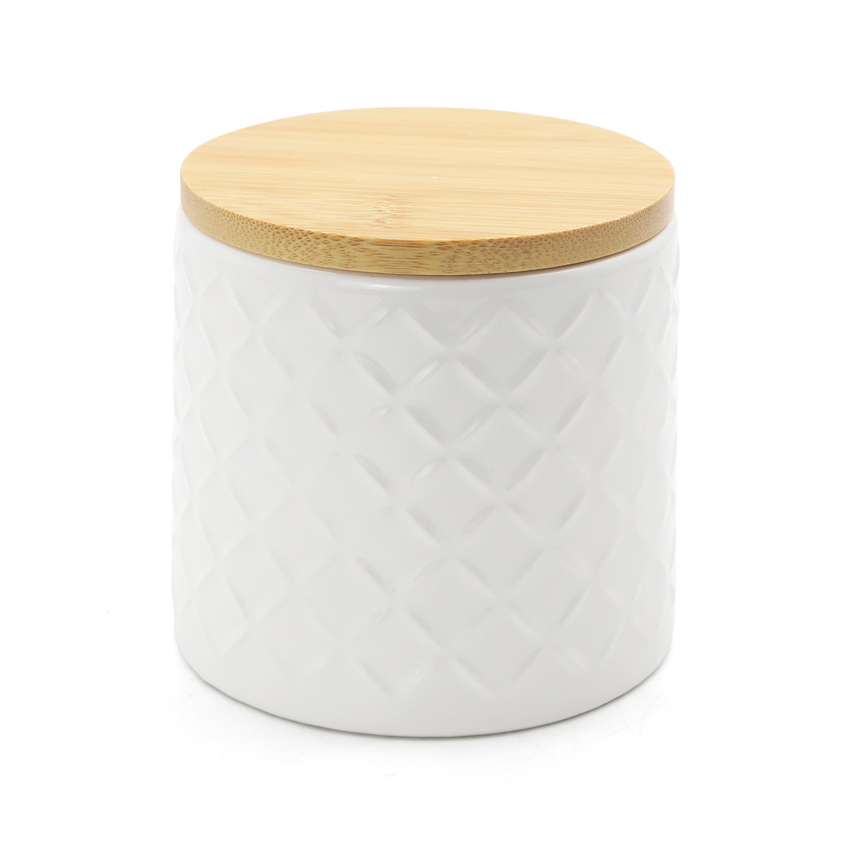 Ємність для зберігання МВМ MY HOME 450 мл Біла (KP-18 S WHITE/WOOD)