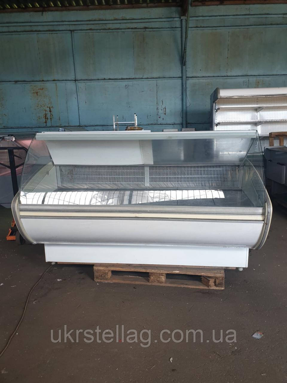 Холодильний прилавк для м'яса бу. Вітрина торгова бу. Вітрина +5-5, фото 1