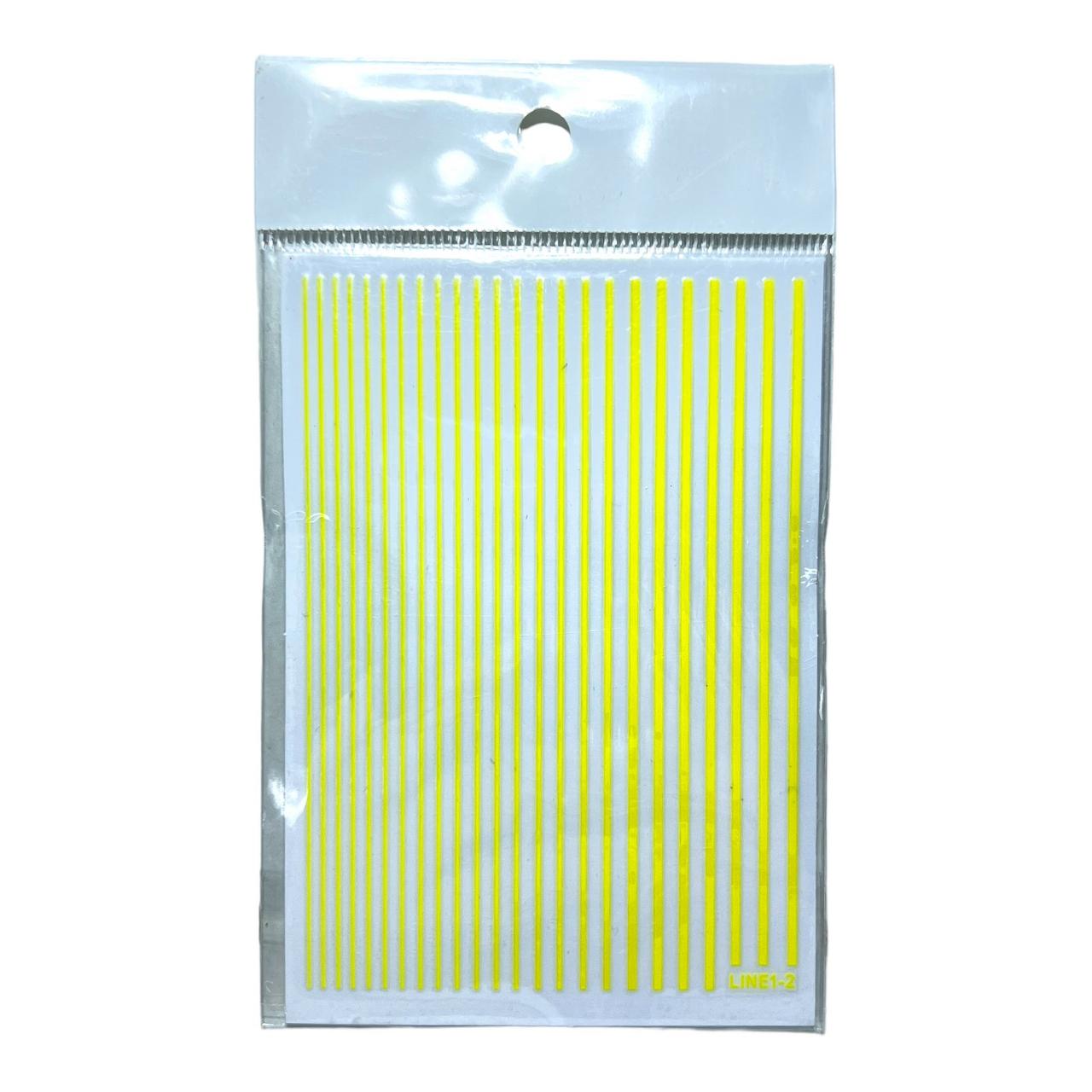 Гнучка стрічка для дизайну нігтів жовта