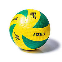 Воллейбольный мяч MINKSA (Розмер 5) PU клейка без швов Желто-Зеленый 0022