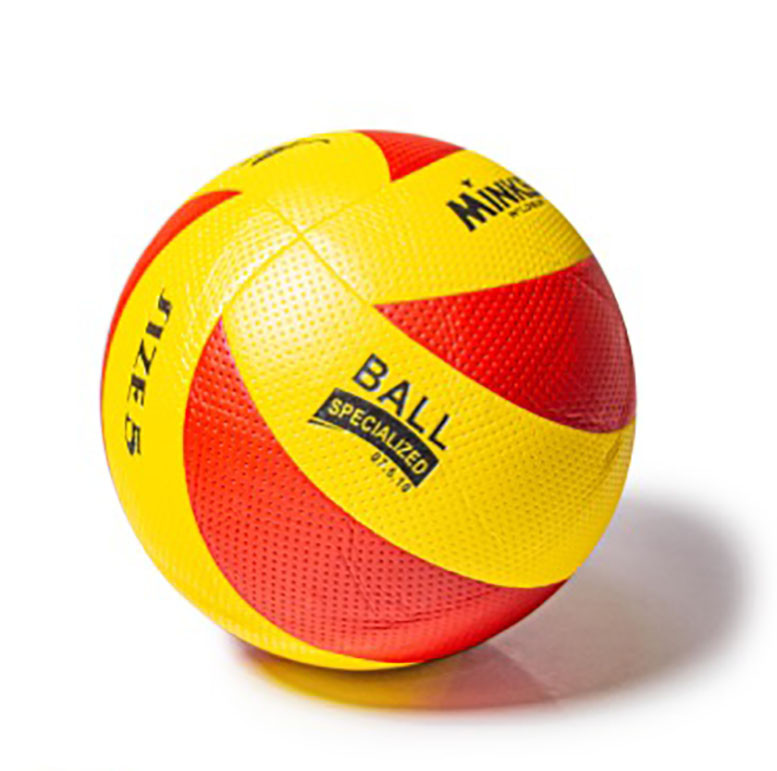 Волейбольний м'яч MINKSA (Розмір 5) PU клейка без швів Жовто-Червоний 0022