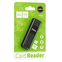 Картридер Hoco HB20 USB 3.0 to SD, micro SD черный