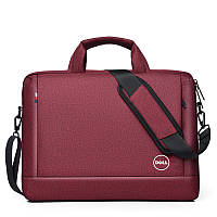 Сумка для ноутбука противоударная 15,6"-17" Dell Делл Бордовая ( код: IBN017R1 )