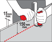 Рейсмус резак для гипсокартонных плит YATO YT-76266 15 мм, макс. ширина- 150 мм [6/12/216]