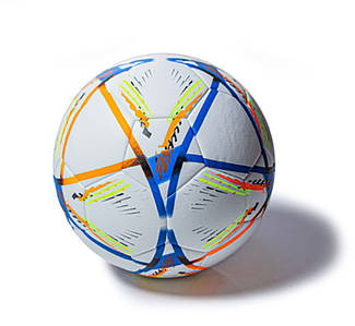 Футбольний м'яч LEKOU (Розмір 5) термополіуретан PU клейка без швів Оранжево-Синій 2248