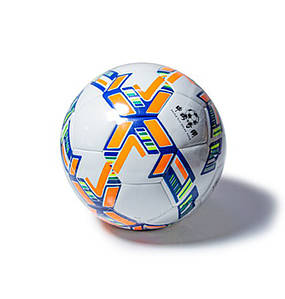 Футбольний м'яч LEKOU (Розмір 5) термополіуретан PU клейка без швів Синьо-Помаранчевий 2248