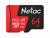 Карта памяти Netac P500 Red V10 64GB micro SD (TF) class 10 UHS-I High Speed