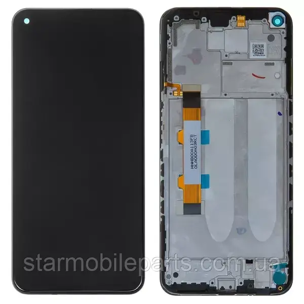 Дисплей Xiaomi Redmi Note 9 5G l 2007J22G l M2007J22R із сенсором та рамкою, чорний Original (PRC) | модуль, фото 1