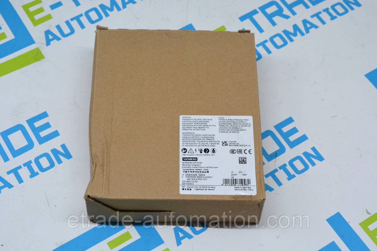 Пристрій плавного пуску Siemens 3RW3028-1BB04