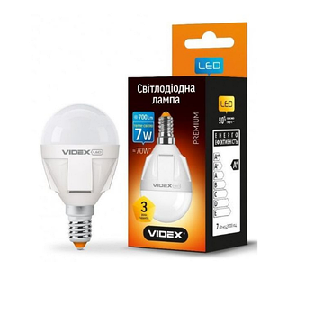 Лампа G45 7W E27 4100К 220V LED Videx