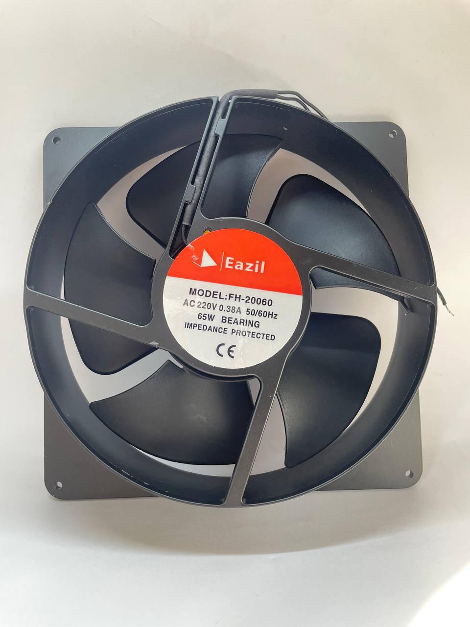 Вентилятор EAZIL п'ятилопатевий (220 V, 0.38 A, 65 W) 200х200х60 мм на підшипнику, кругло-квадратний.
