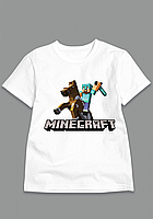 Футболка Minecraft (на хлопчика чи дівчинку) Майнкрафт. Mine craft одяг.