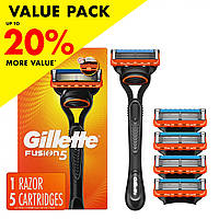 Бритва Gillette Fusion 5 Men's Razor Value Pack с 4 сменными кассетами