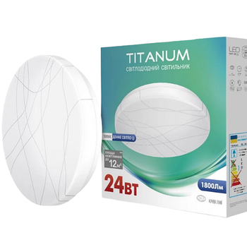 LED Світильник настінно-стельовий 24W 5000К 220V Криві лінії TLCL-245CL Titanum