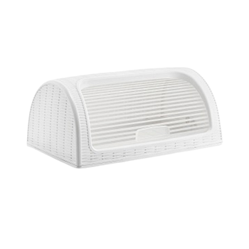 Хлібниця в кольоровій коробці Ротанг пластик білий LUX ELIF