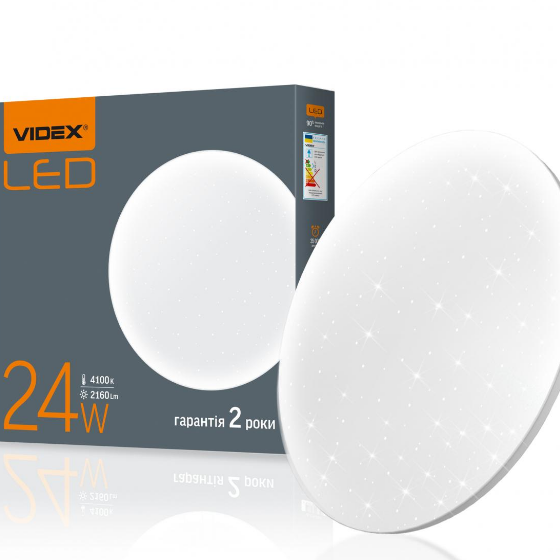 LED Світильник настінно-стельовий 24W 4100К Зоряне небо VL-CLR-244S Videx
