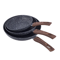 Набір сковорід 20см/24см/28см 3 предмети алюміній а/п Grey marble 4169 KAMILLE, фото 3