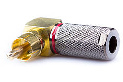 Штекер RCA кутовий, метал