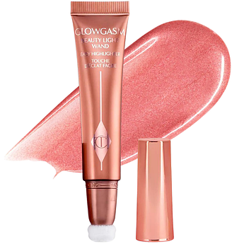 Гелеві рум'яна-хайлайтер Charlotte Tilbury Glowgasm Beauty Light Wand Pinkgasm без коробки 12 мл