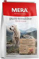 Сухой корм для взрослых собак Mera fresh meat со свежим мясом говядины и картофеля без/зерна 1 кг