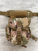 Сумка набедренная тактическая мультикам, поясная тактическая сумка камуфляж, сумка на пояс и ногу для зсу, ESS