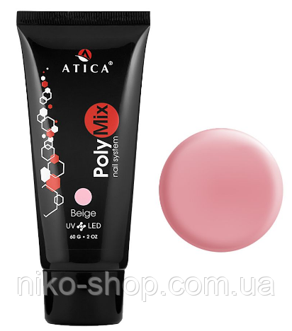 Полігель ( акрігель) Polymix Beige камуфлюючий 60 г, фото 1