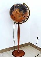 Глобус напольный Парусники на высокой деревянной ножке с подсветкой на русском языке 420 мм Glowala 540283
