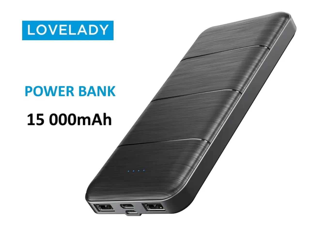 Повербанк LOVELADY 15000 mAh Power Bank, білий павербанк