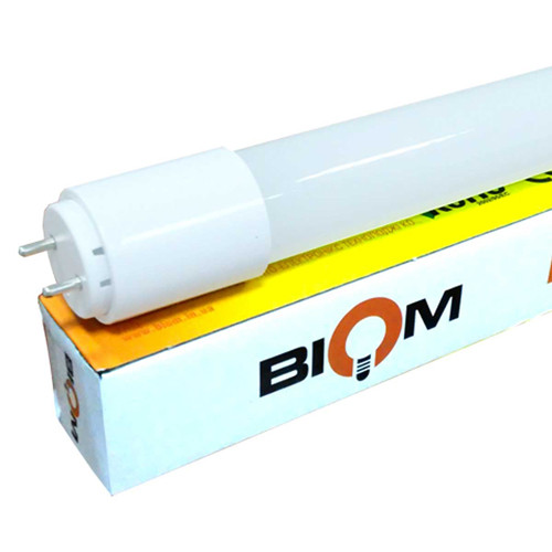Світлодіодна лампа Biom T8-GL-1200-16W CW 6200К G13 скло матове, холодний білий