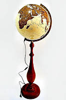 Напольный глобус Античный в стиле барокко на высокой деревянной ножке с подсветкой 420 мм Glowala 540282