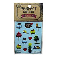 Наклейки слайдери на водній основі для дизайну нігтів Perfect Nail Art, PS-12
