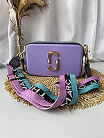 Женская кожаная сумочка через плечо Marc Jacobs, фиолетовая женская сумка марк джейкобс кожаная