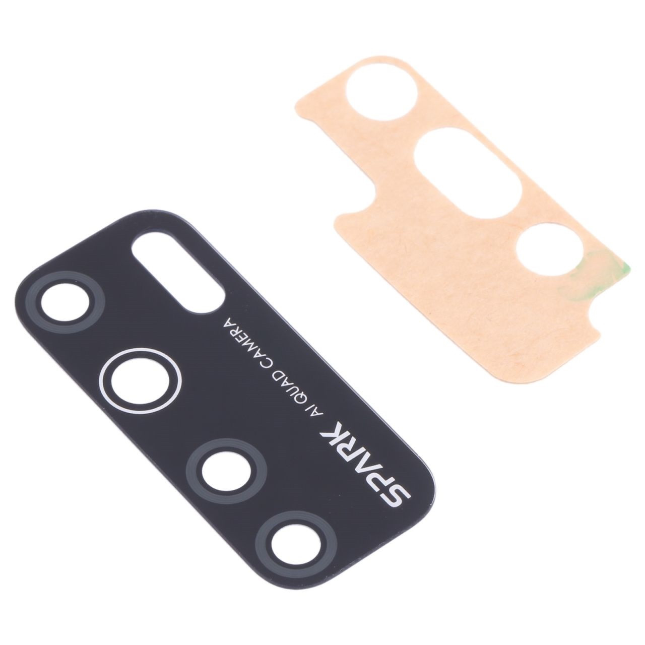 Скло камери для Tecno Camon 15 (CD7), Camon 15 Air (CD6) чорне, фото 1