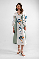 Платье вышиванка "Олександрия" молочная 2KOLYORY XS/S (2K8020)