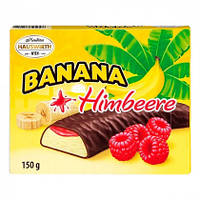 Суфле в шоколадe Hauswirth Banane Plus Himbeere 150 г