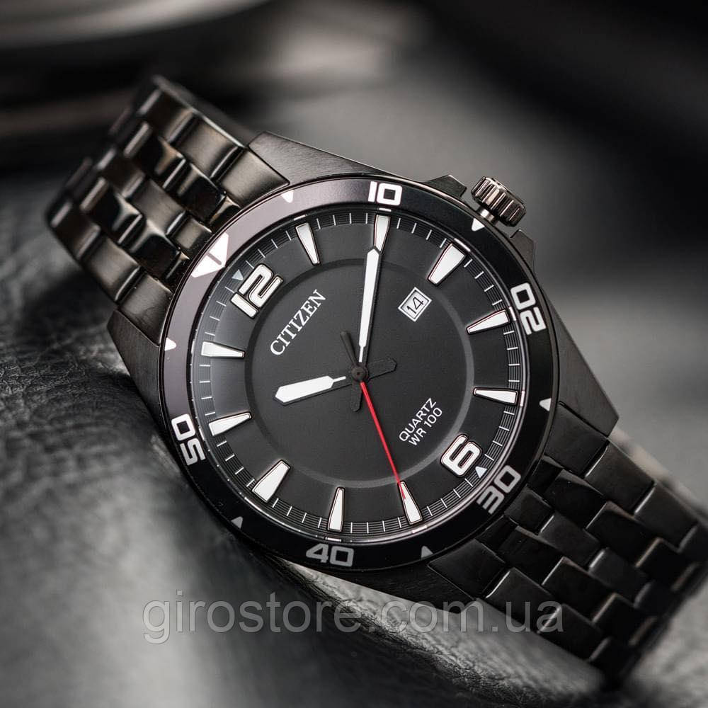 Японський чоловічий годинник Citizen BI5055-51E в сучасному універсальному дизайні, фото 1