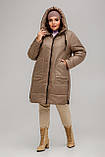 Жіноче демісезонне пальто Варшава бронза, розміри 56,58, фото 3
