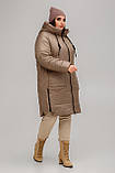 Жіноче демісезонне пальто Варшава бронза, розміри 56,58, фото 4