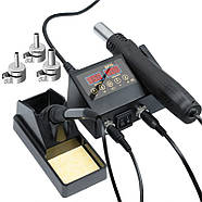 Паяльна станція 8898 паяльник + паяльний фен 600 Вт, фото 2