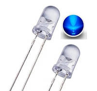 Светодиод синий ультраяркий 3 мм, 5 шт.