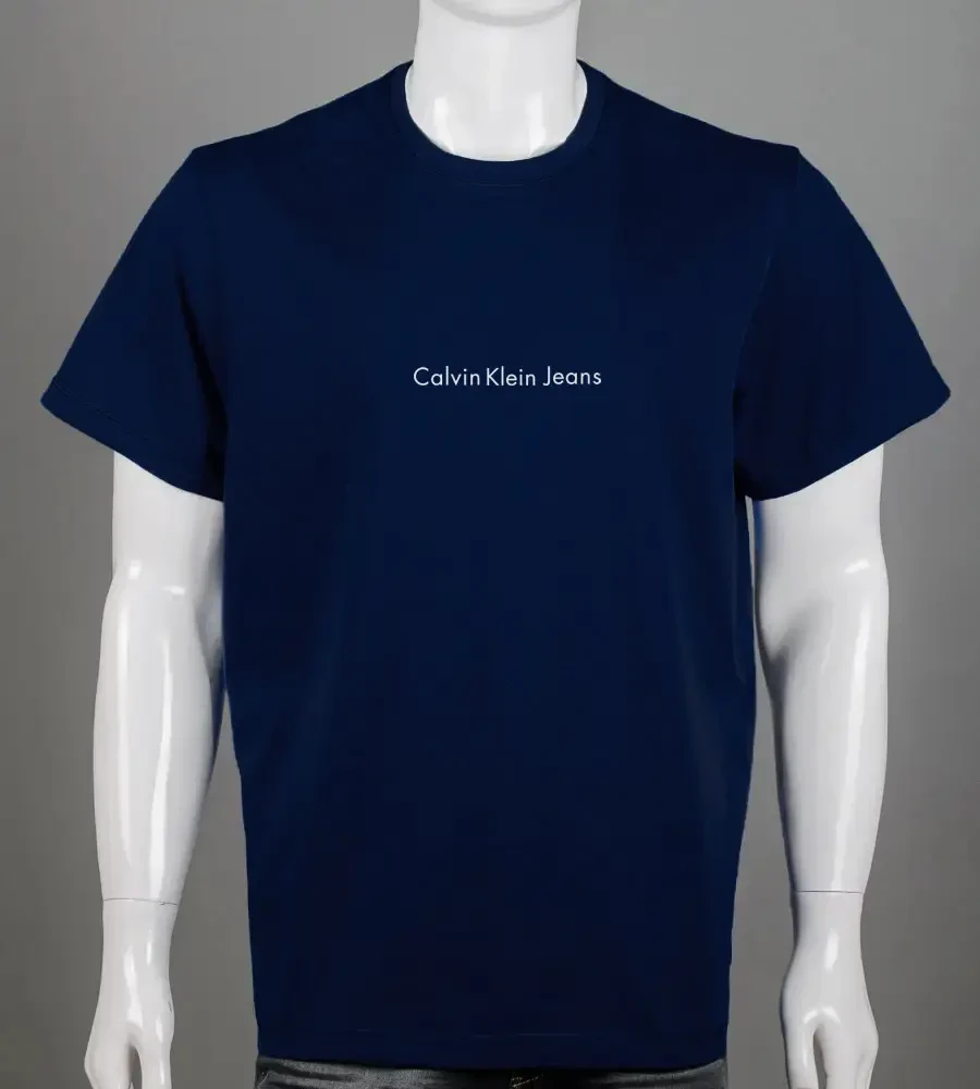 Футболка 100% Х/Б Calvin Klein Jeans 4310б (Уп.4шт 3XL,4XL), Темно-синій
