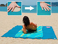 Пляжная подстилка коврик покрывало анти-песок Beach Mat 200 x 150 см Голубая