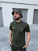 Мужская повседневная футболка поло для военнослужащих с липучками