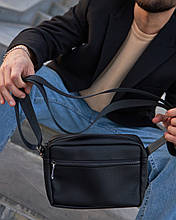 Чоловіча сумка через плечe, месенджер Croc текстурна екошкіра