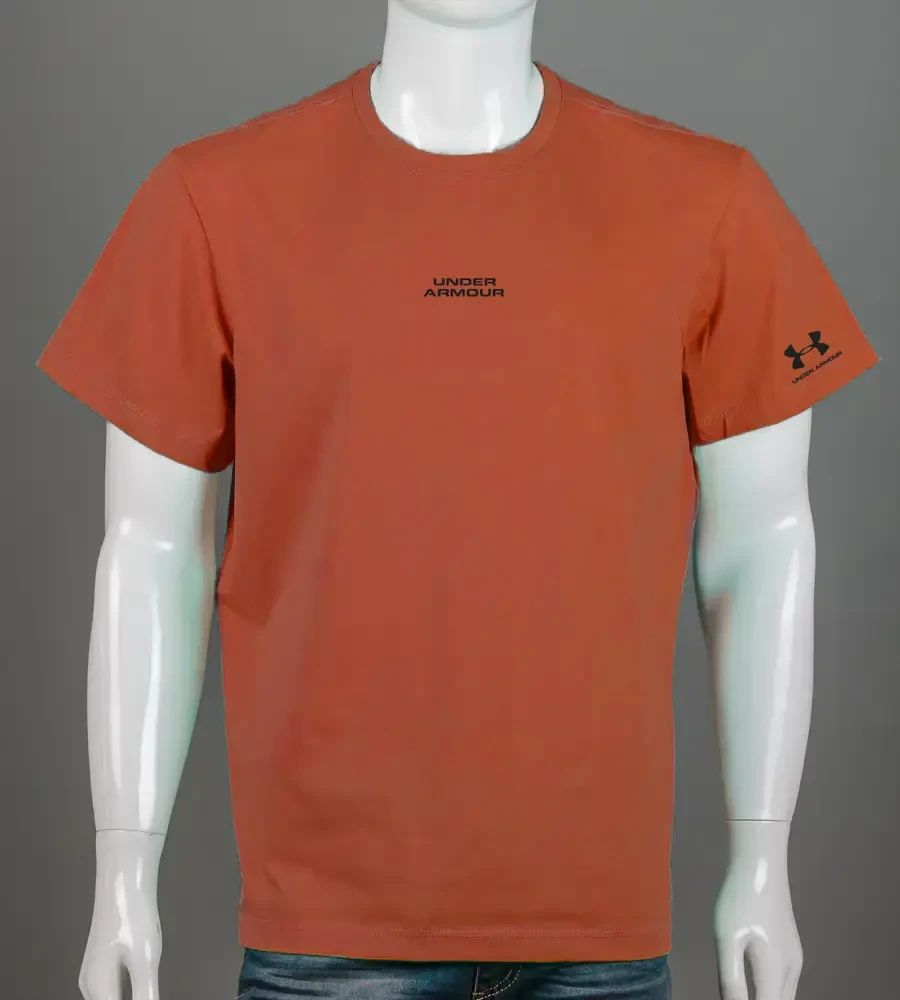 Футболка 100% Х/Б супер-батал Under Armour 4324сб (Уп.2шт 5XL,6XL), Цегляний, фото 1