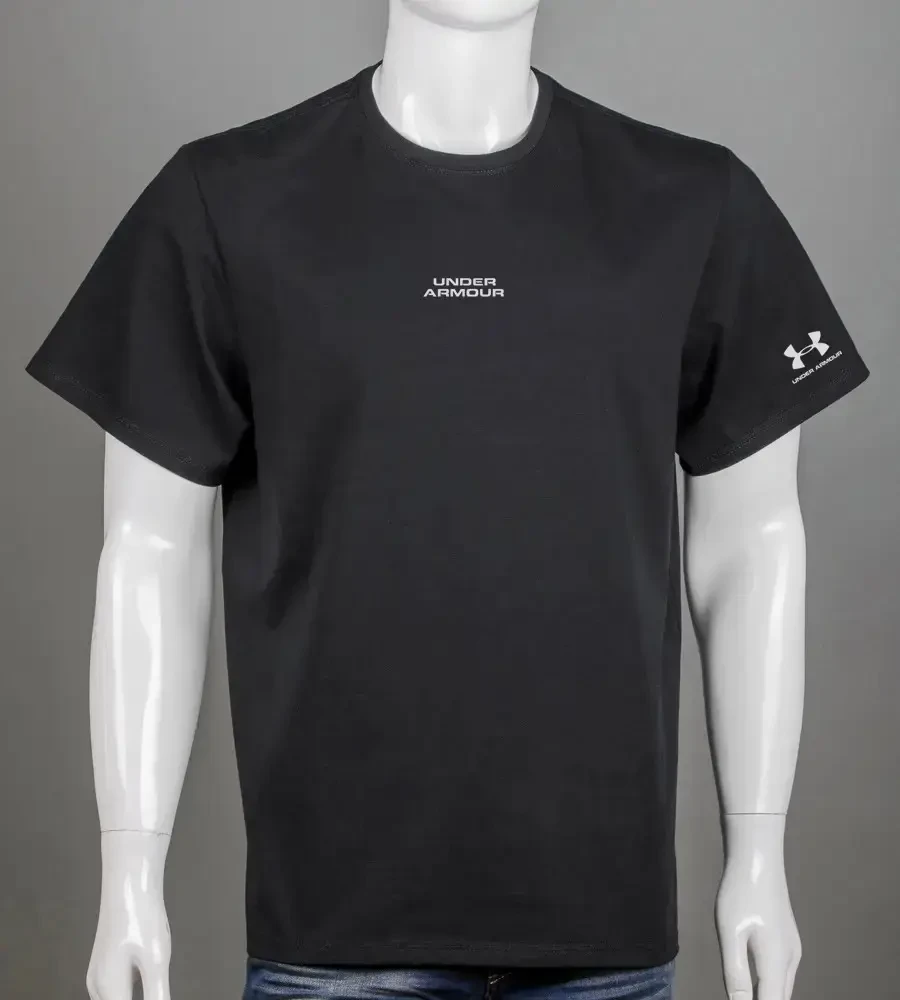 Футболка 100% Х/Б супер-батал Under Armour 4324сб (Уп.2шт 5XL,6XL), Чорний