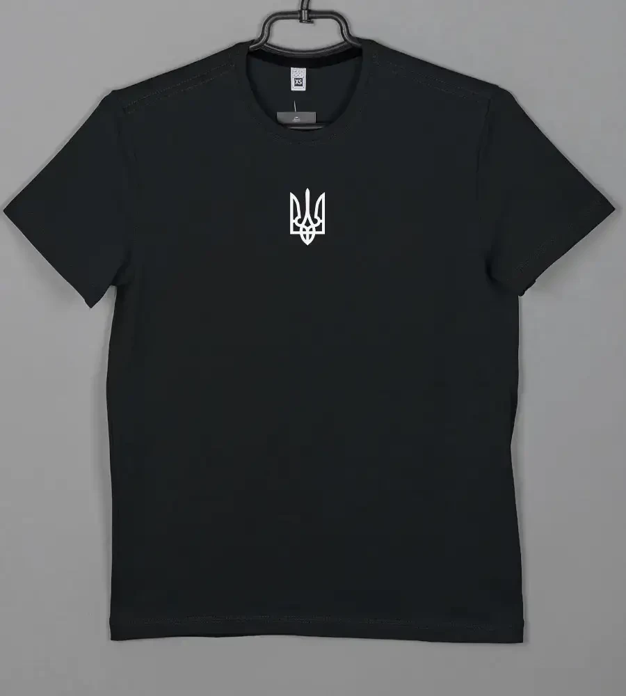 Футболка 100% Х/Б юніор Тризуб 4301п (Уп.4шт XS, S), Чорний