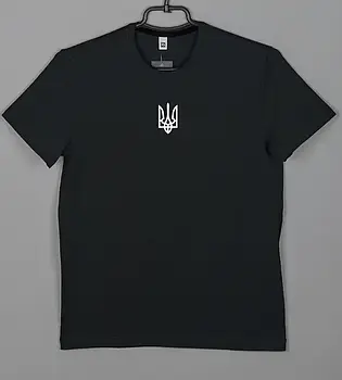 Футболка 100% Х/Б юніор Тризуб 4301п (Уп.4шт XS, S), Чорний