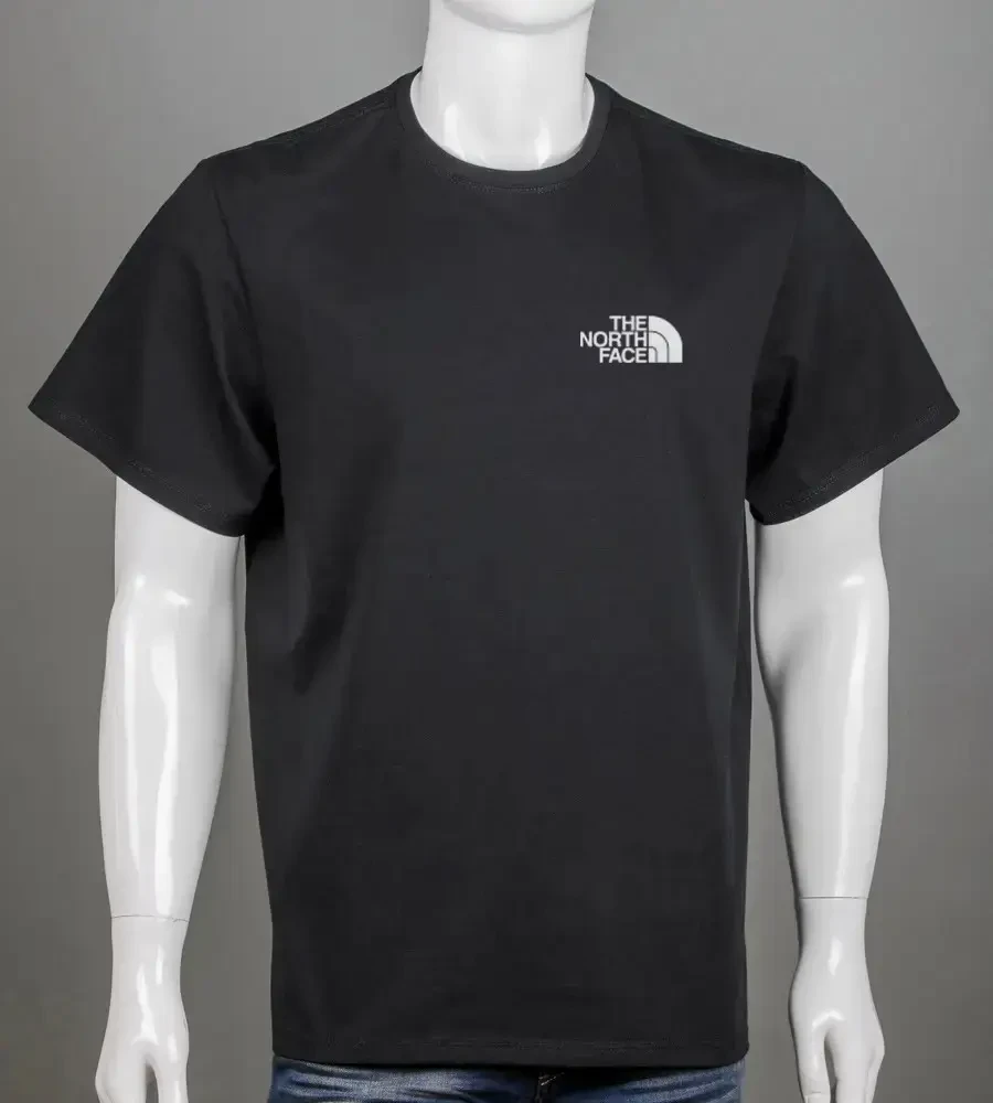Футболка 100% Х/Б супер-батал The North Face 4305сб (Уп.2шт 5XL,6XL), Чорний